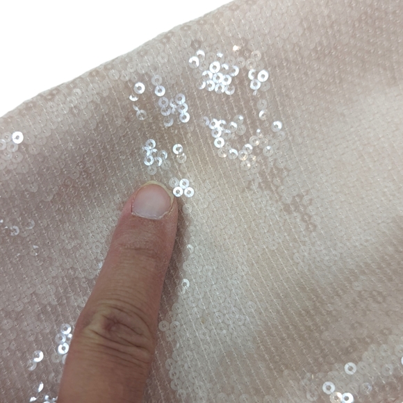 Diane Von Furstenberg Sequin Top Blouse Dirt Womens 4 Small Pink Long Sleeve - Picture 10 of 15